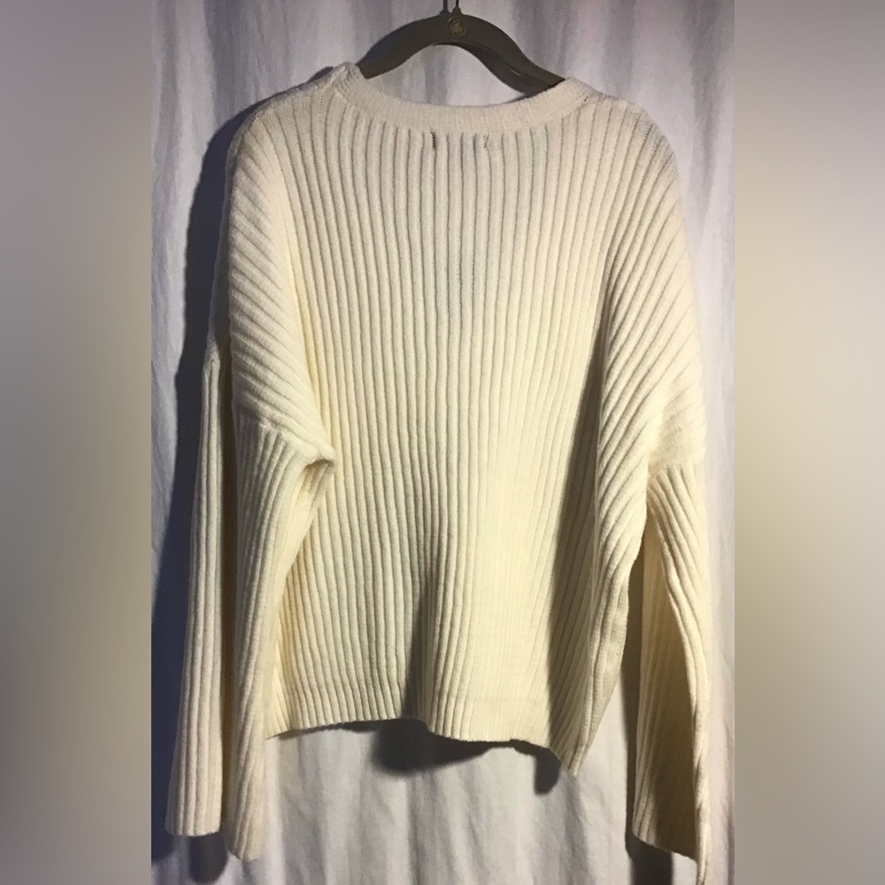 PrettyLittleThing Cream Ribbed Button Cardigan 1T 213 - Picture 3 of 8